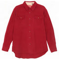 Wrangler Mens Shirt Large Burgundy Cotton