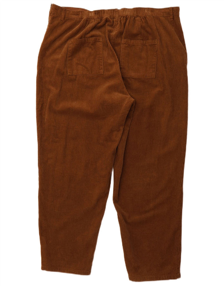 SEASALT CORNWALL Womens Straight Corduroy Trousers UK 20 2XL W40 L28 Brown