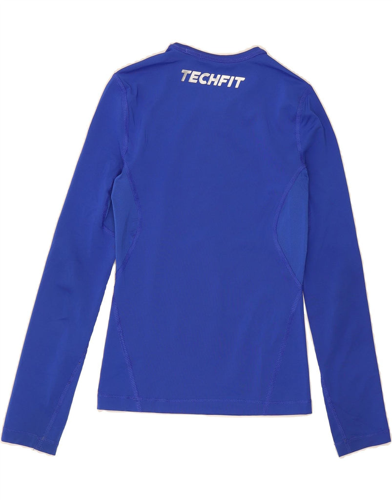 ADIDAS Boys Graphic Top Long Sleeve 9-10 Years Blue Vintage Adidas and Second-Hand Adidas from Messina Hembry 