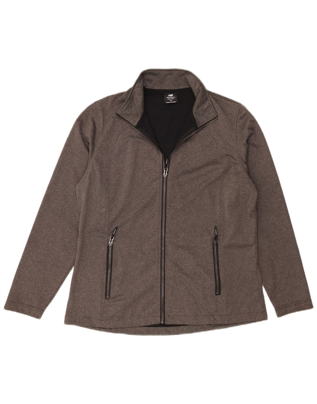 New Balance Mens Tracksuit Top Jacket Medium Grey Polyester