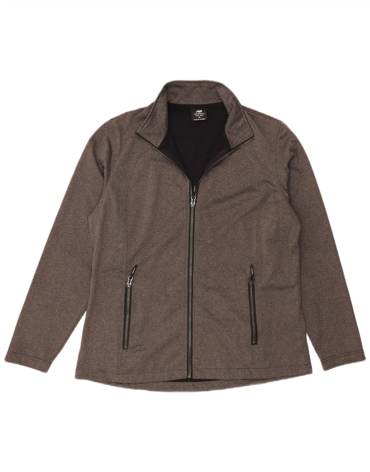 New Balance Mens Tracksuit Top Jacket Medium Grey Polyester