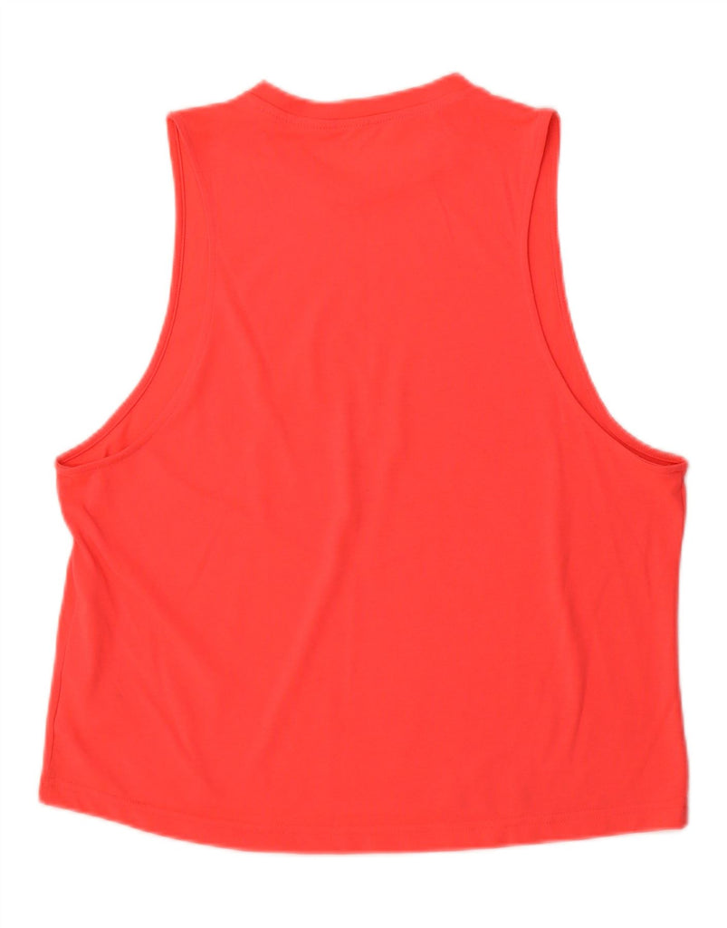 ADIDAS Womens Climalite Graphic Vest Top UK 16/18 Large Red Polyester Vintage Adidas and Second-Hand Adidas from Messina Hembry 