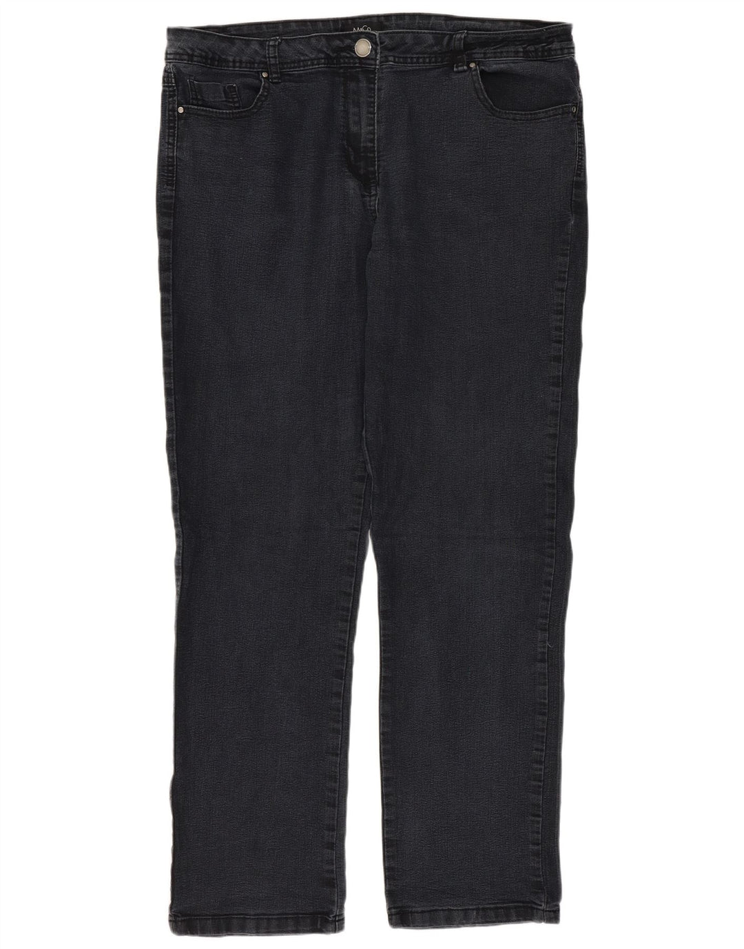 M&Co Womens Straight Jeans UK 16 Large W36 L30 Grey