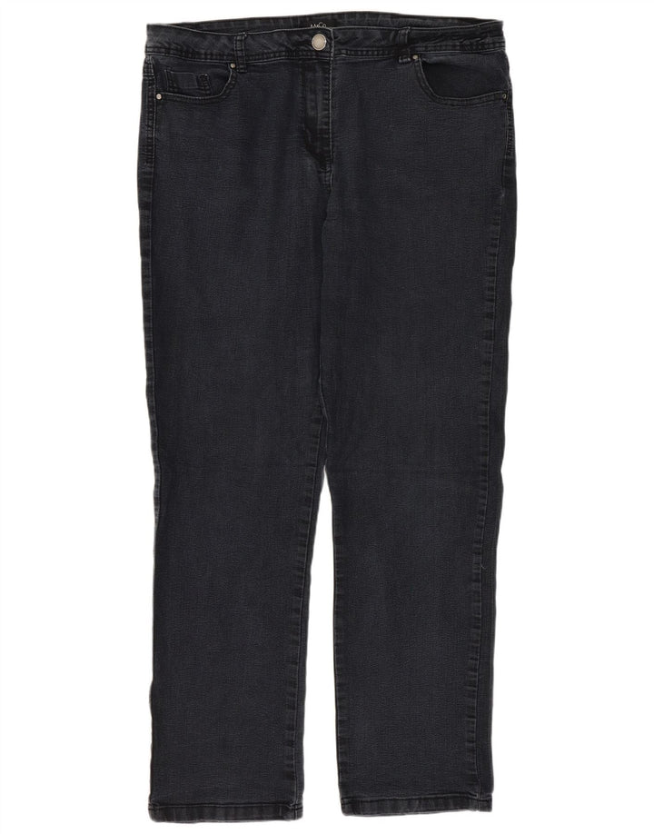 M&Co Womens Straight Jeans UK 16 Large W36 L30 Grey