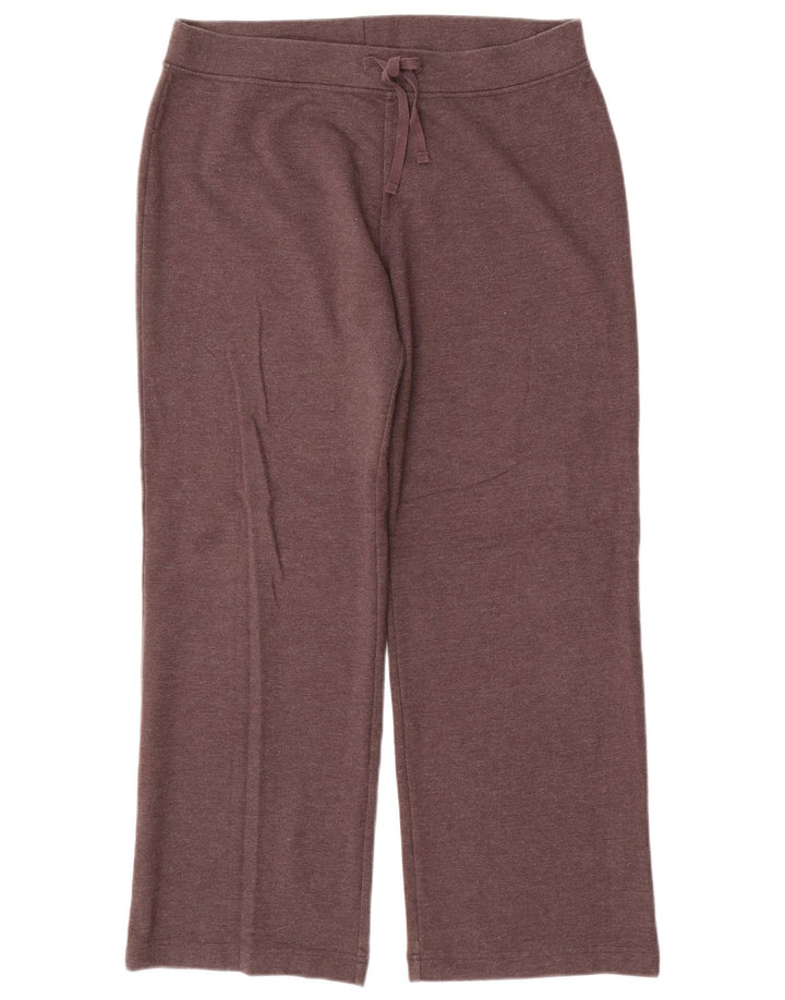 Marks & Spencer Womens Tracksuit Trousers UK 14 Large  Brown Cotton