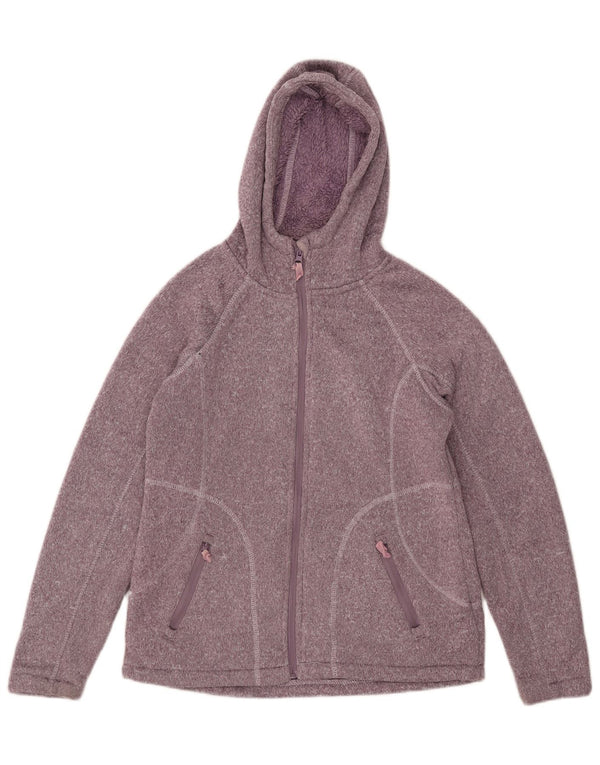 Mountain Warehouse Womens Zip Hoodie Sweater UK 10 Small Purple Flecked