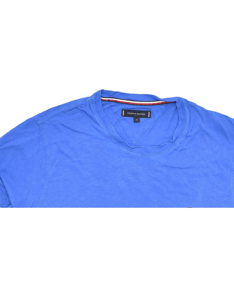 TOMMY HILFIGER Mens T-Shirt Top Medium Blue Cotton | Vintage | Thrift | Second-Hand | Used Clothing | Messina Hembry 