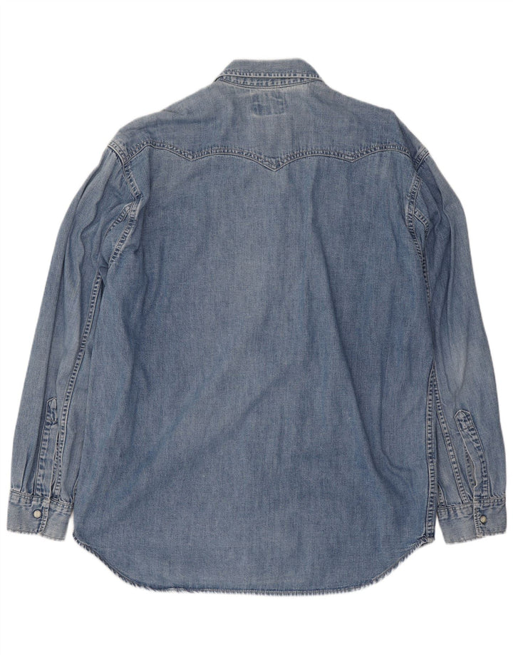 Levi's Mens Denim Shirt Large Blue Cotton