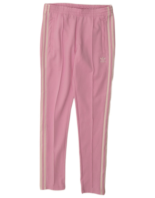 Adidas Womens Tracksuit Trousers UK 8/10 Small Pink Cotton
