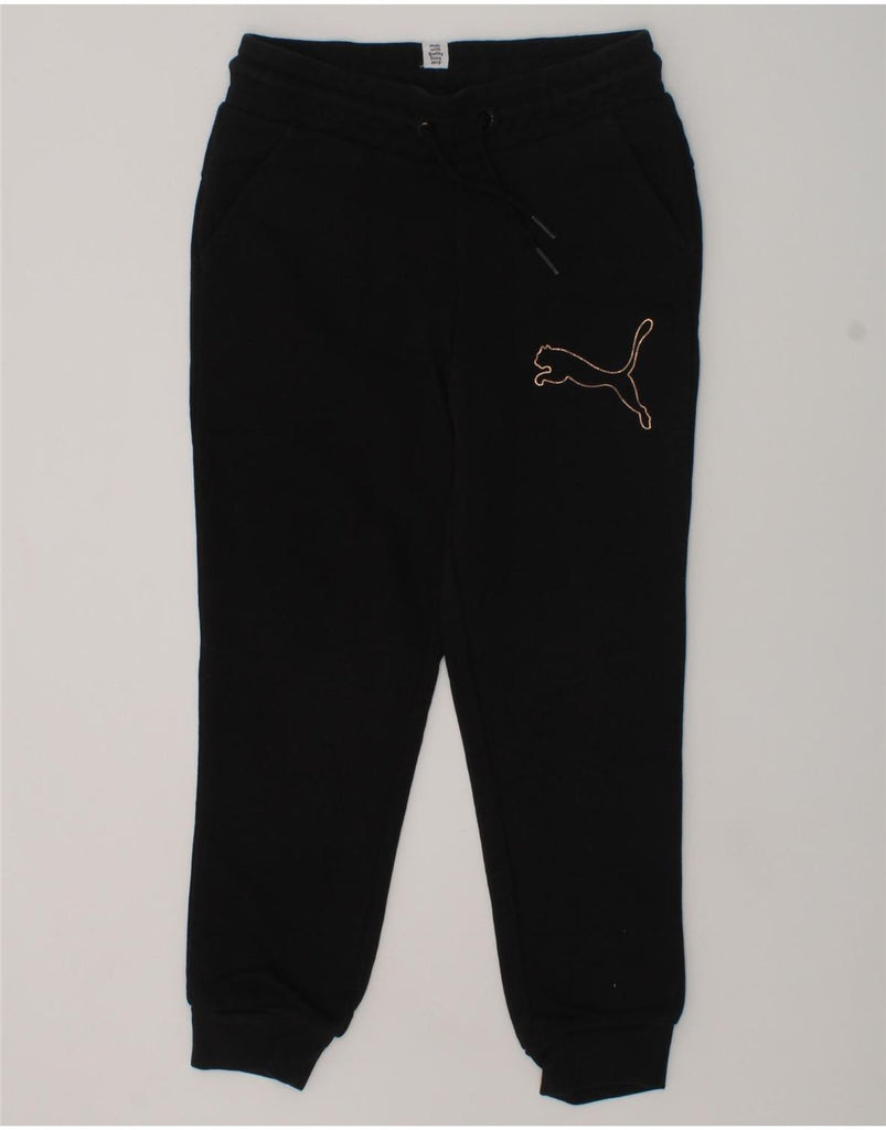 PUMA Girls Tracksuit Trousers Joggers 5-6 Years Black Cotton | Vintage Puma | Thrift | Second-Hand Puma | Used Clothing | Messina Hembry 