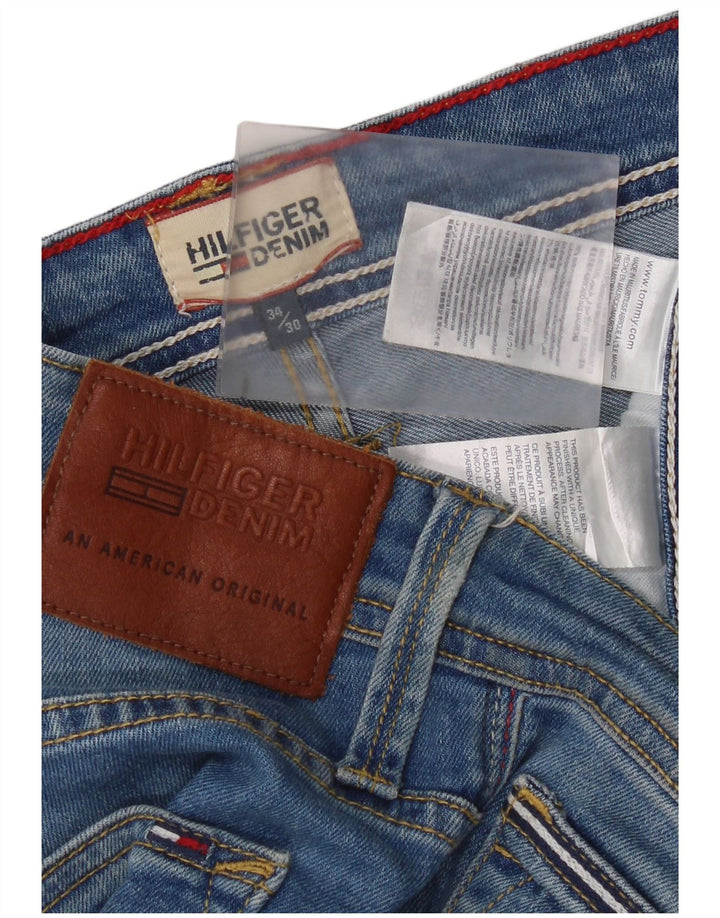 Tommy Hilfiger Mens Straight Jeans W34 L30 Blue Cotton