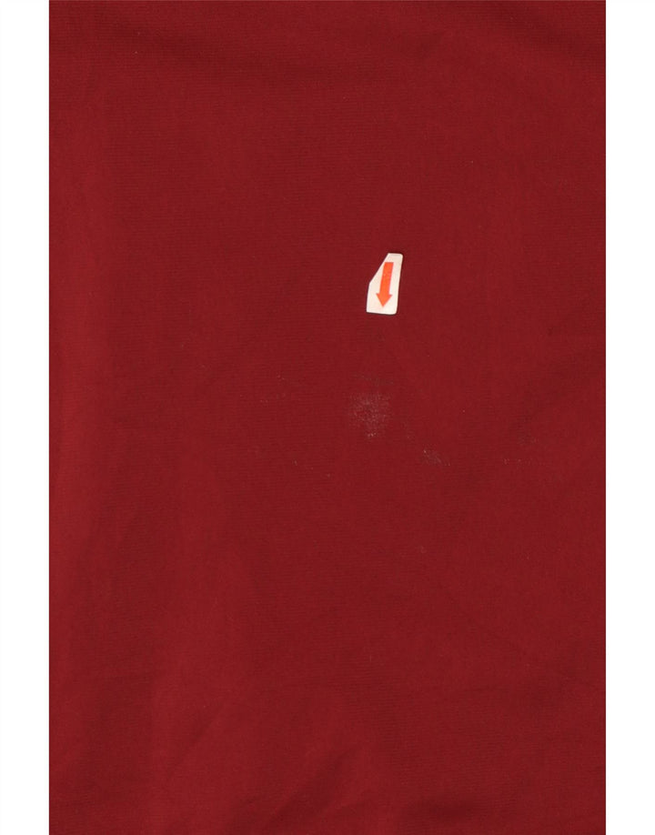 Lotto Mens Graphic Tracksuit Top Jacket Large Burgundy Colourblock