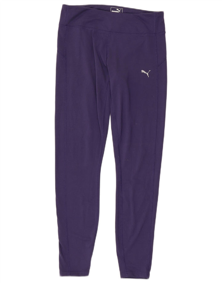 Puma Womens Leggings UK 12 Medium Purple Polyester