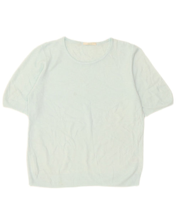 Marks & Spencer Womens Boat Neck Jumper Sweater UK 16 Large Blue
