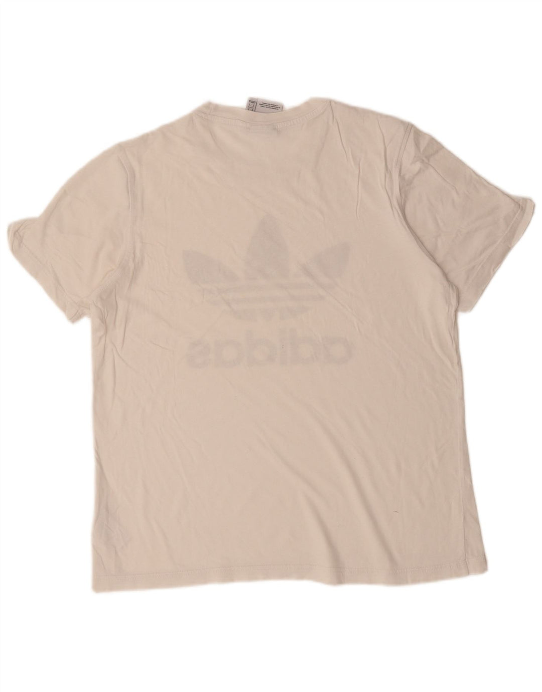 ADIDAS Mens Graphic T-Shirt Top Large White Cotton