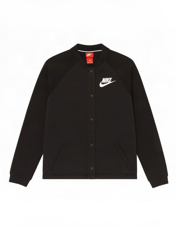 Nike Womens Graphic Tracksuit Top Jacket UK 10 Small Black