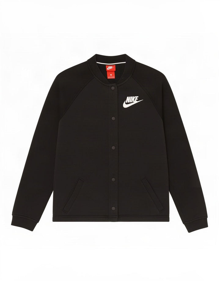 Nike Womens Graphic Tracksuit Top Jacket UK 10 Small Black