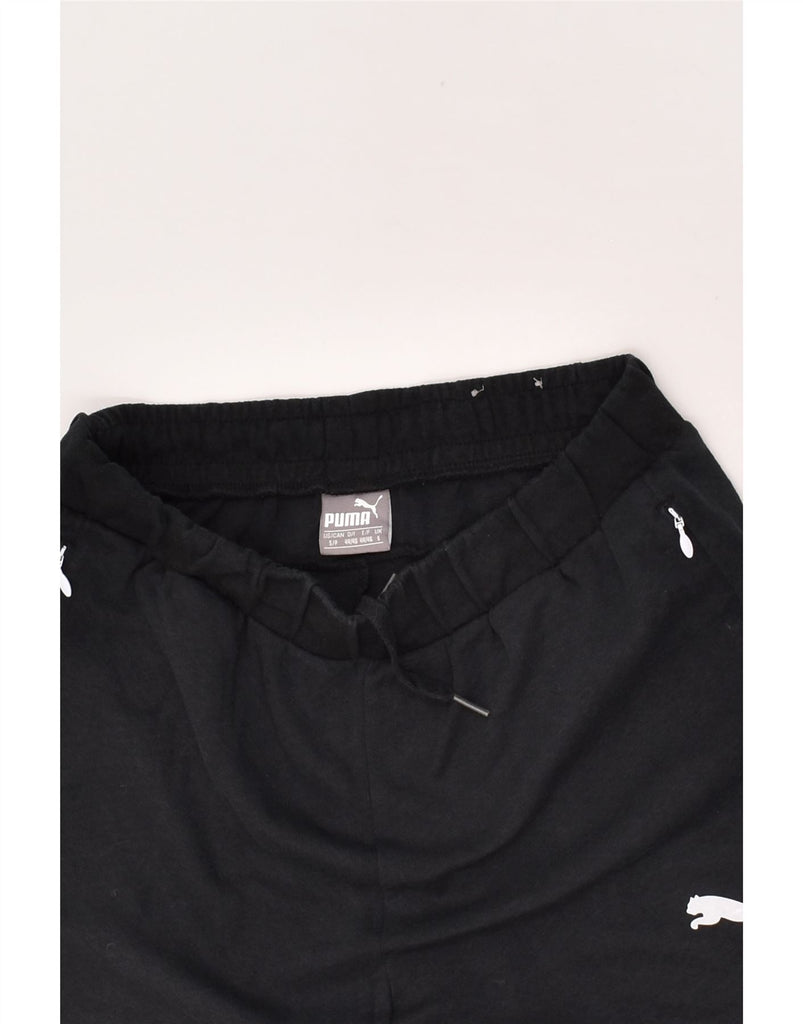 PUMA Mens Sport Shorts Small Black Cotton | Vintage Puma | Thrift | Second-Hand Puma | Used Clothing | Messina Hembry 