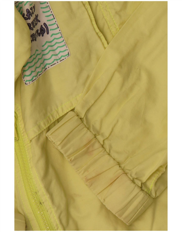 Proline Mens Graphic Oversized Bomber Jacket UK 38 Medium Yellow