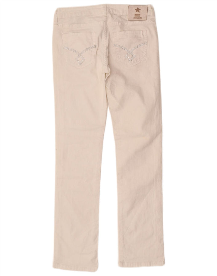 Uniform Womens Slim Jeans W27 L29 White Cotton