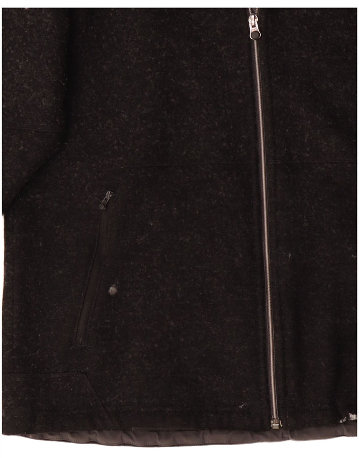 THE NORTH FACE Mens Hooded Cardigan Sweater UK 40 Large Grey Wool