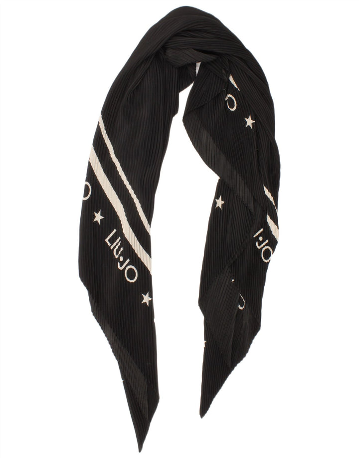 Liu Jo Womens Graphic Square Scarf One Size Black