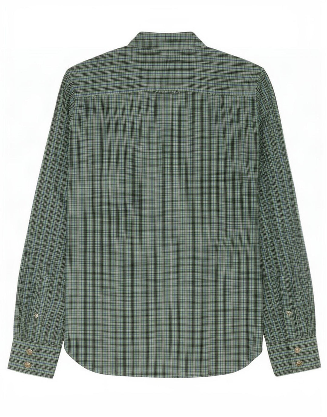 Superdry Mens Shirt Large Green Gingham Cotton