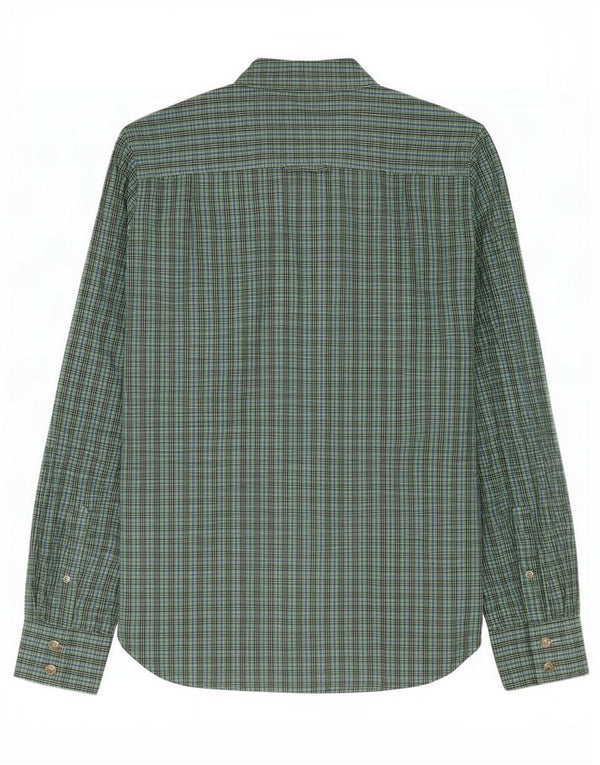 Superdry Mens Shirt Large Green Gingham Cotton