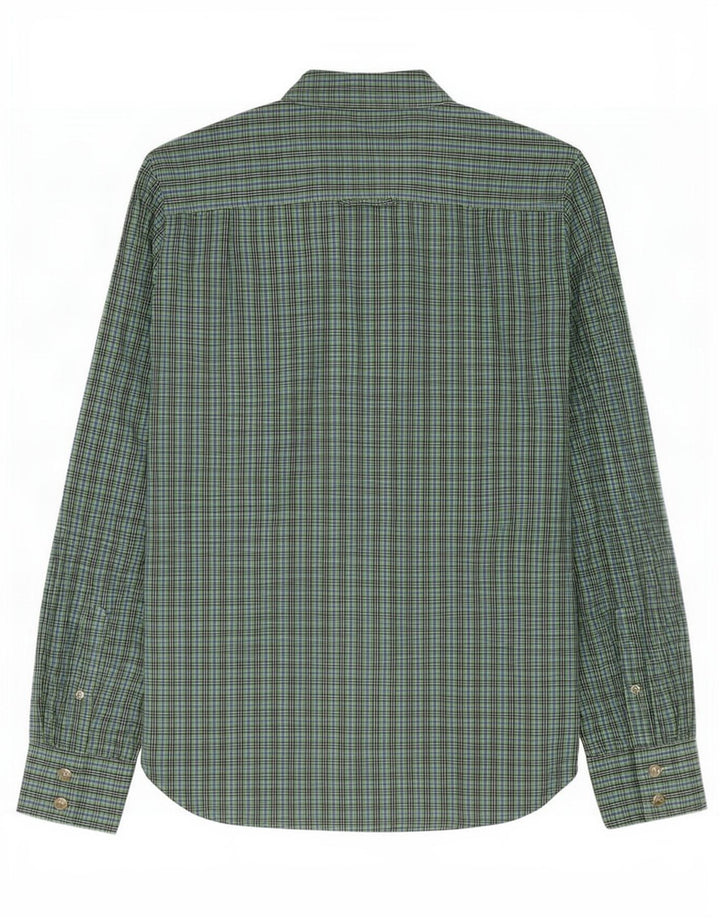 Superdry Mens Shirt Large Green Gingham Cotton