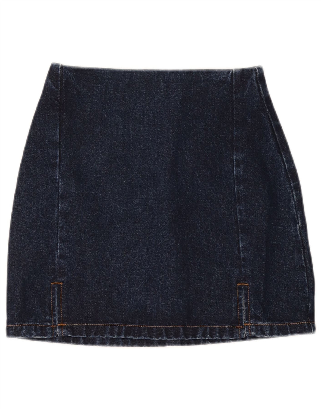 VINTAGE Womens Denim Skirt W24 XS  Navy Blue