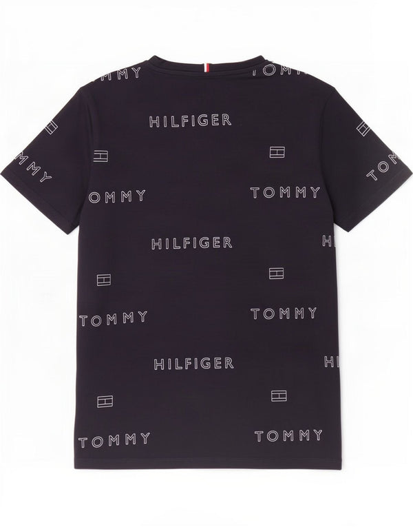 Tommy Hilfiger Boys Graphic T-Shirt Top 15-16 Years Navy Blue Cotton
