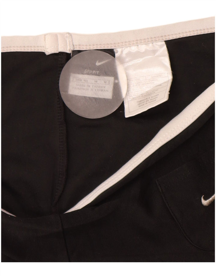 NIKE Womens Dri Fit Tracksuit Trousers US 8/10 Medium  Black Colourblock