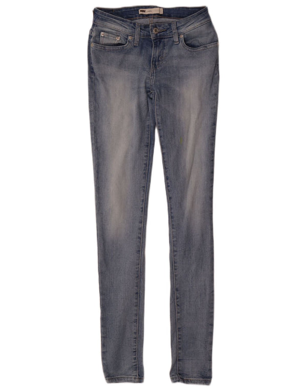 Levi's Womens Legging Skinny Jeans W25 L32 Blue Cotton