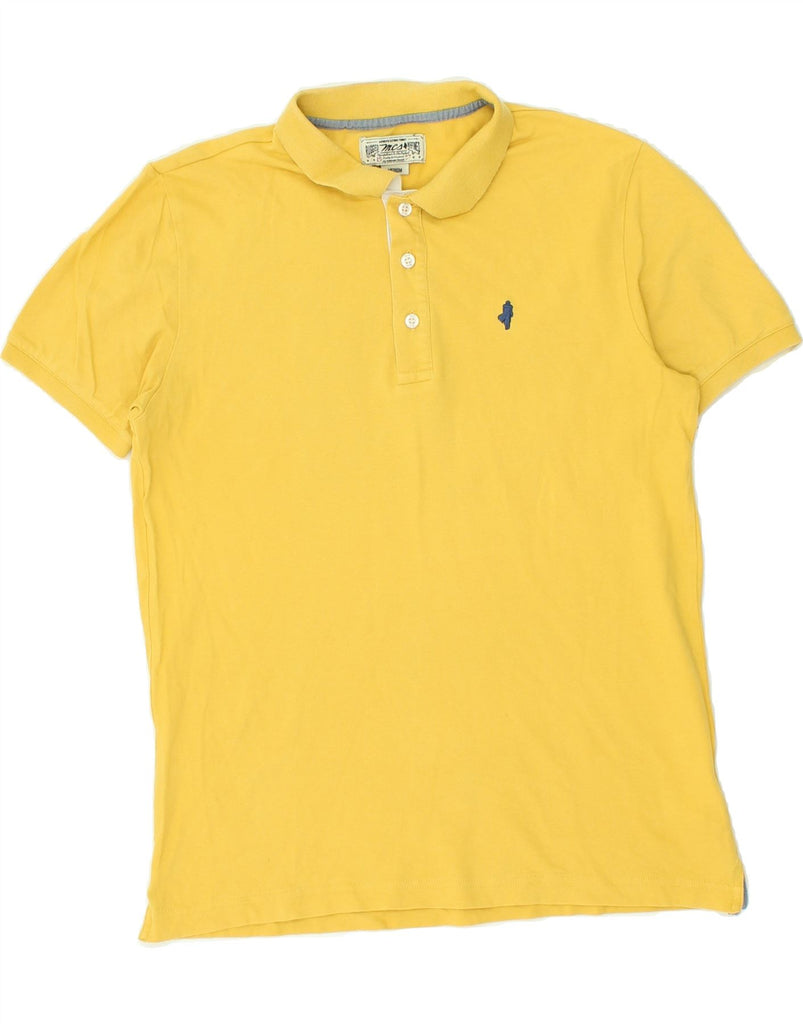 MARLBORO CLASSICS Mens Polo Shirt Medium Yellow Cotton | Vintage Marlboro Classics | Thrift | Second-Hand Marlboro Classics | Used Clothing | Messina Hembry 