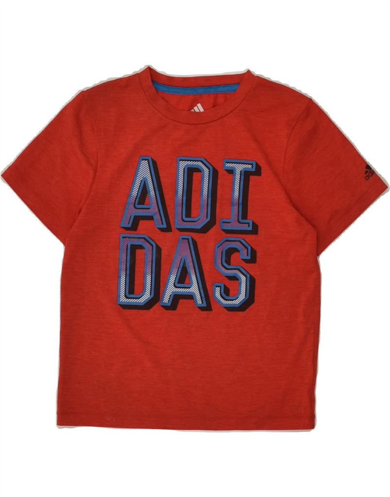 ADIDAS Boys Graphic T-Shirt Top 6-7 Years Red Polyester | Vintage Adidas | Thrift | Second-Hand Adidas | Used Clothing | Messina Hembry 