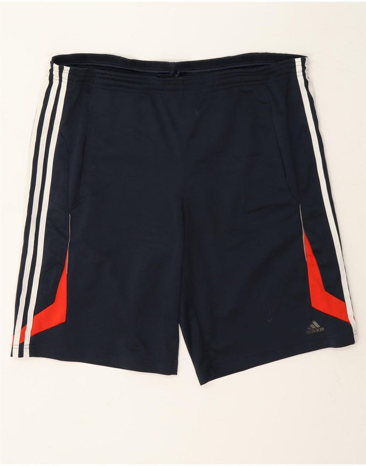 Adidas Mens Climalite Sport Shorts Large Navy Blue Colourblock