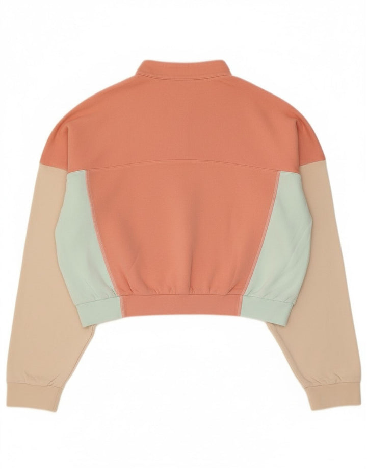 Adidas Womens Oversized Crop Sweatshirt Jumper UK 14 Medium Pink