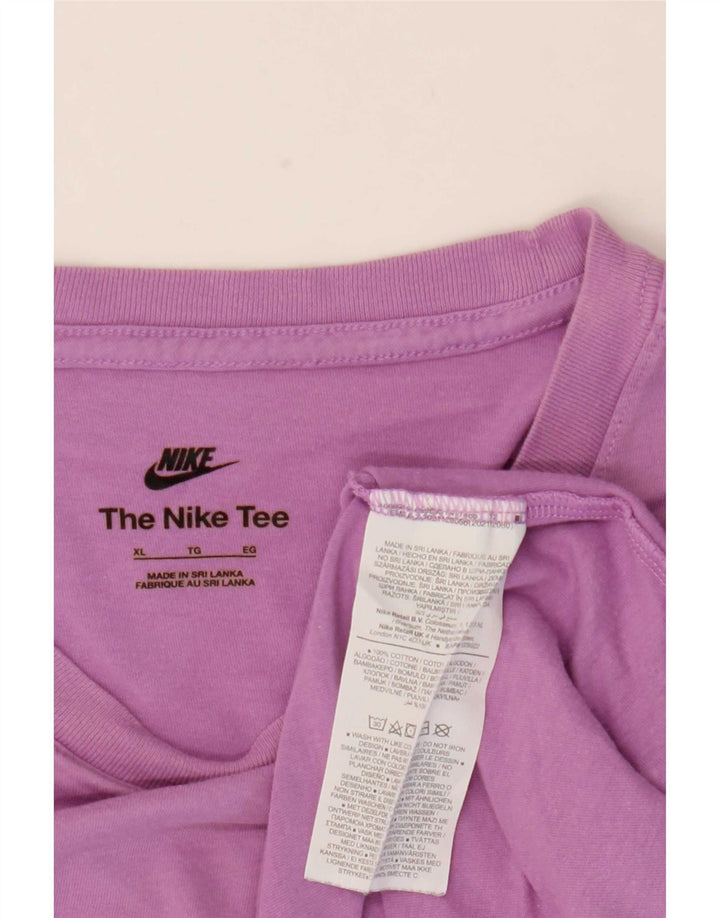 Nike Mens T-Shirt Top XL Purple Cotton