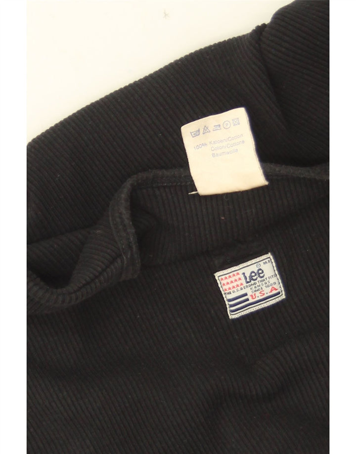 LEE Mens Top Long Sleeve Medium Black Cotton