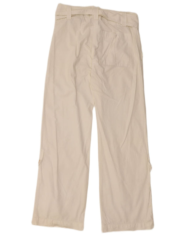 DIESEL Womens Loose Fit Chino Trousers W28 L31 White Cotton