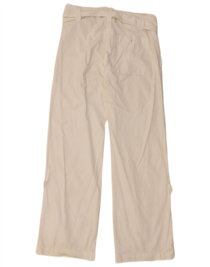 DIESEL Womens Loose Fit Chino Trousers W28 L31 White Cotton