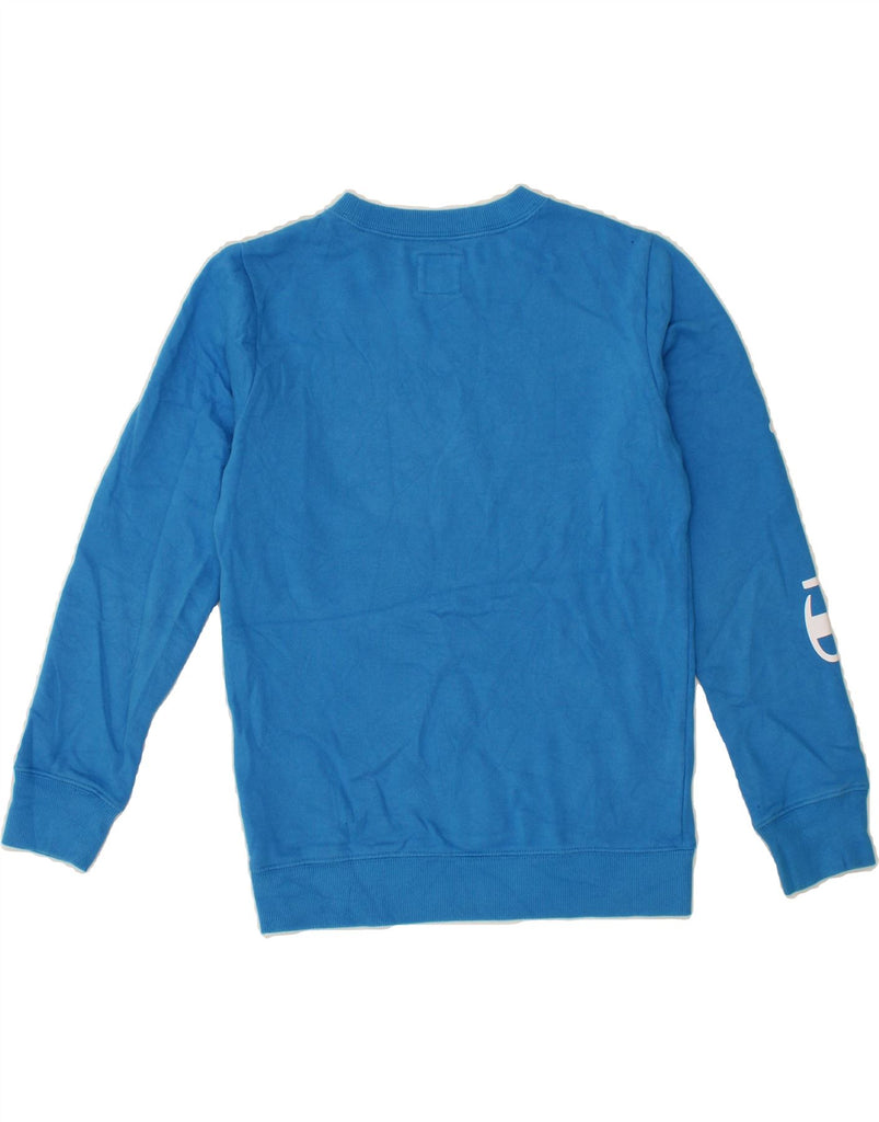 CHAMPION Boys Graphic Sweatshirt Jumper 10-11 Years Large Blue Cotton Vintage Champion and Second-Hand Champion from Messina Hembry 