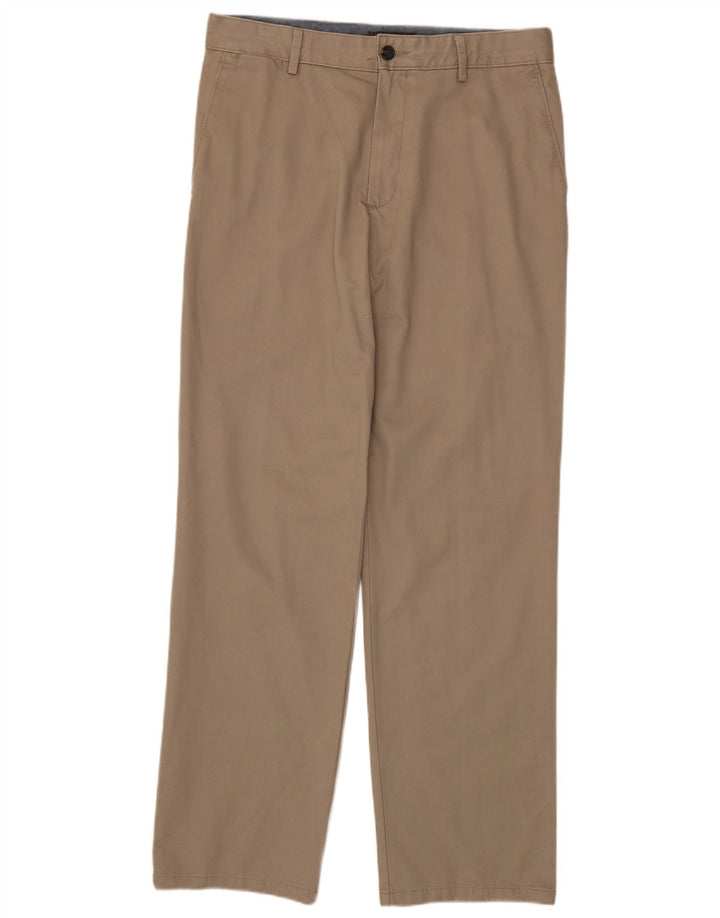 DOCKERS Mens Straight Chino Trousers W34 L34 Beige Cotton