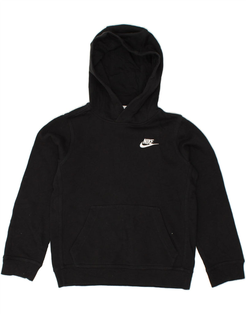 NIKE Boys Graphic Hoodie Jumper 8-9 Years Small Black Cotton | Vintage Nike | Thrift | Second-Hand Nike | Used Clothing | Messina Hembry 