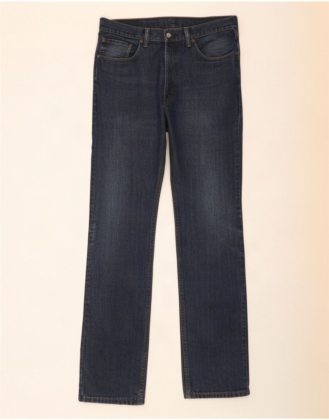 Levi's Mens 505 Straight Jeans W34 L36 Navy Blue Cotton