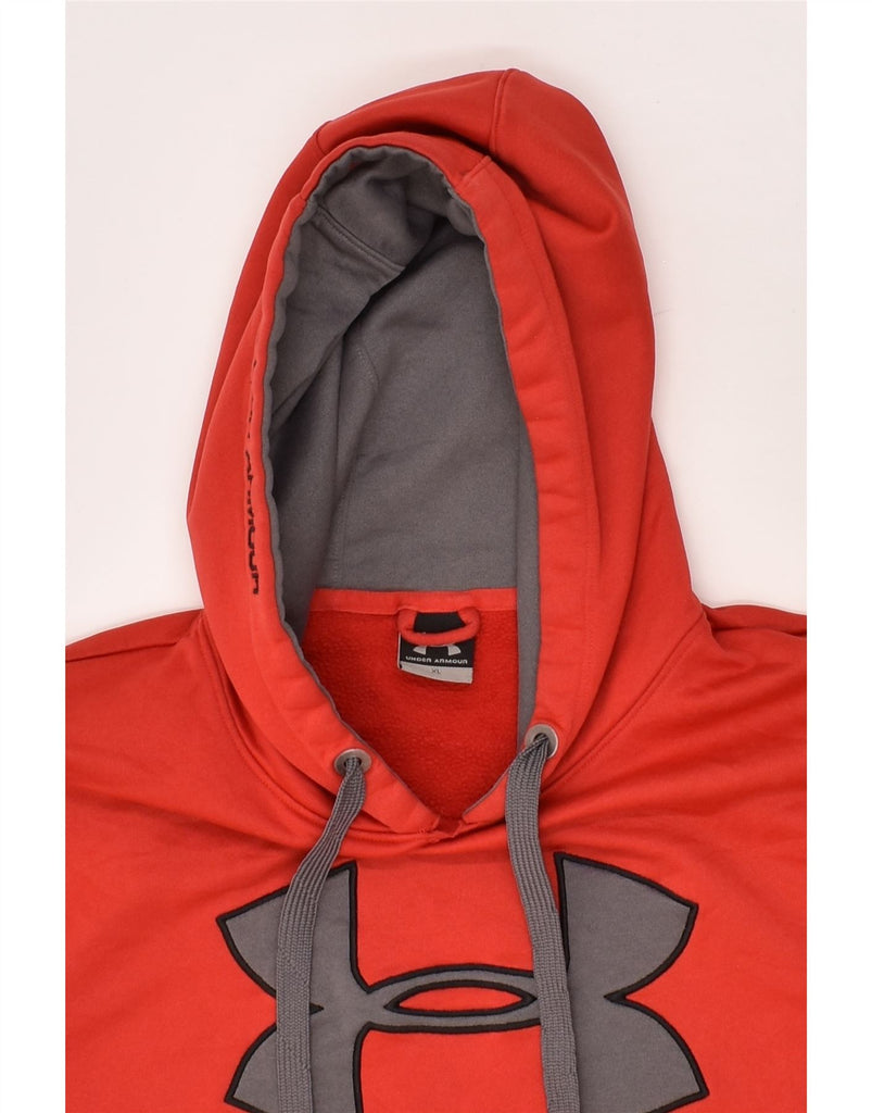 UNDER ARMOUR Mens Graphic Hoodie Jumper XL Red Cotton | Vintage Under Armour | Thrift | Second-Hand Under Armour | Used Clothing | Messina Hembry 