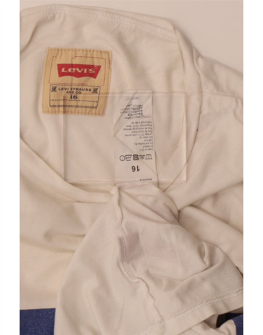 Levi's Boys Graphic T-Shirt Top 15-16 Years White Cotton