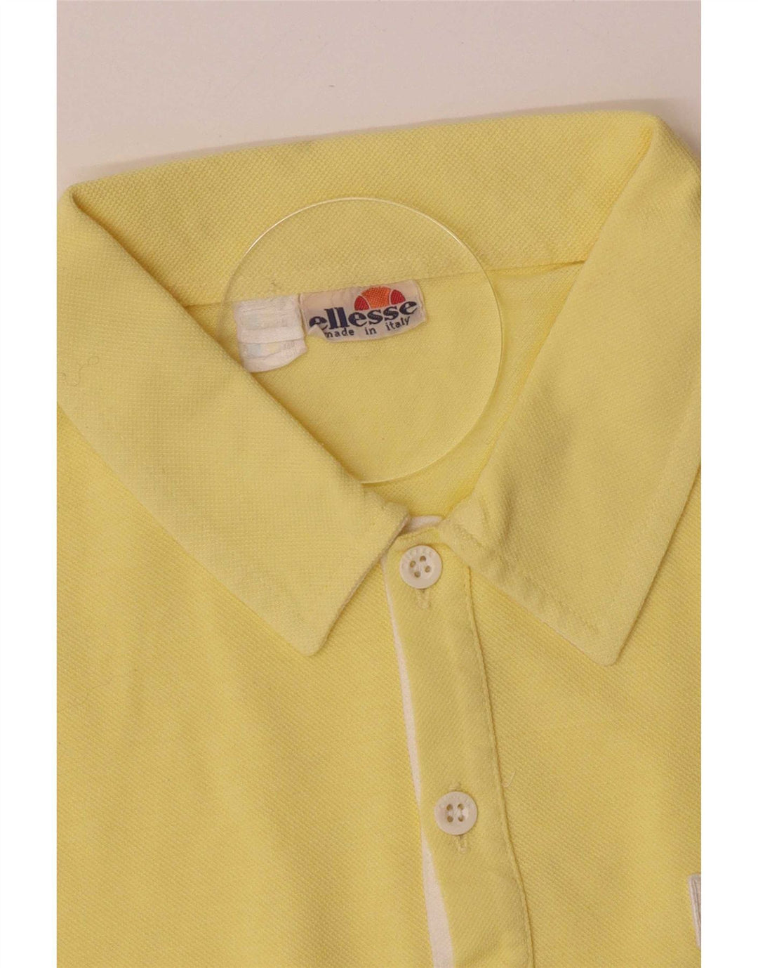Ellesse Mens Polo Shirt IT 48 Medium Yellow