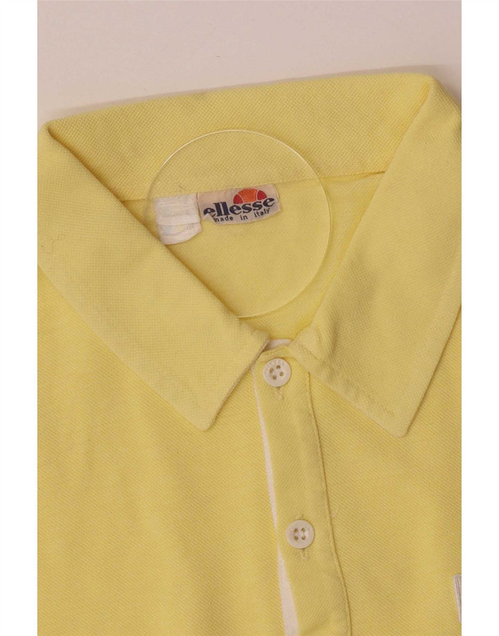 Ellesse Mens Polo Shirt IT 48 Medium Yellow