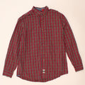 IZOD Mens Shirt Large Red Check Cotton Vintage Izod and Second-Hand Izod from Messina Hembry 